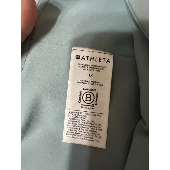 NEW Athleta Elation Ultra High Flare Pant in Coastline Blue #981683 Size 1X - Picture 8 of 9